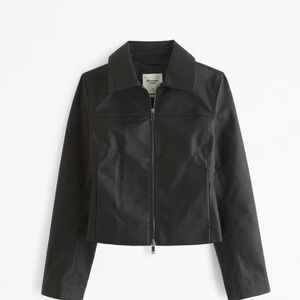 Abercrombie and Fitch Vegan Leather Zip Jacket